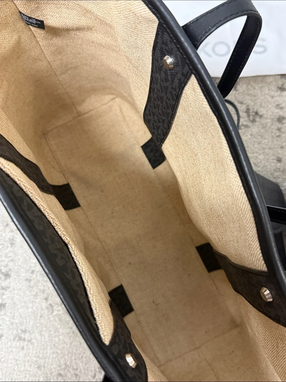 NWT Michael Kors Eva Large Leather Tote Bag